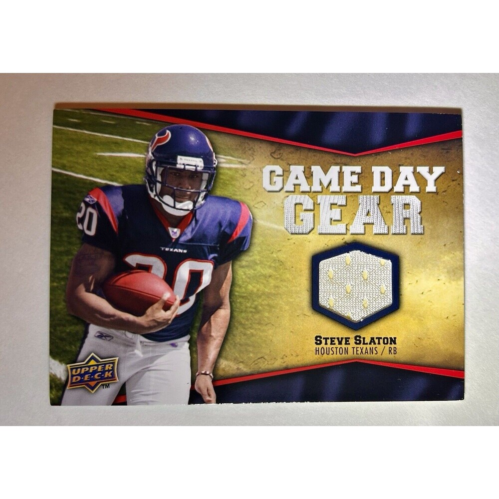 Houston Texans-Steve Slaton - 2009 UD Football Jersey Relic Card #NFL-SS